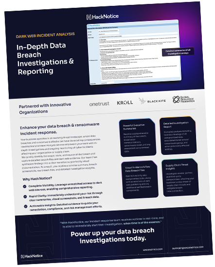 investigations-reports In-Depth Data Breach Investigations & Reporting